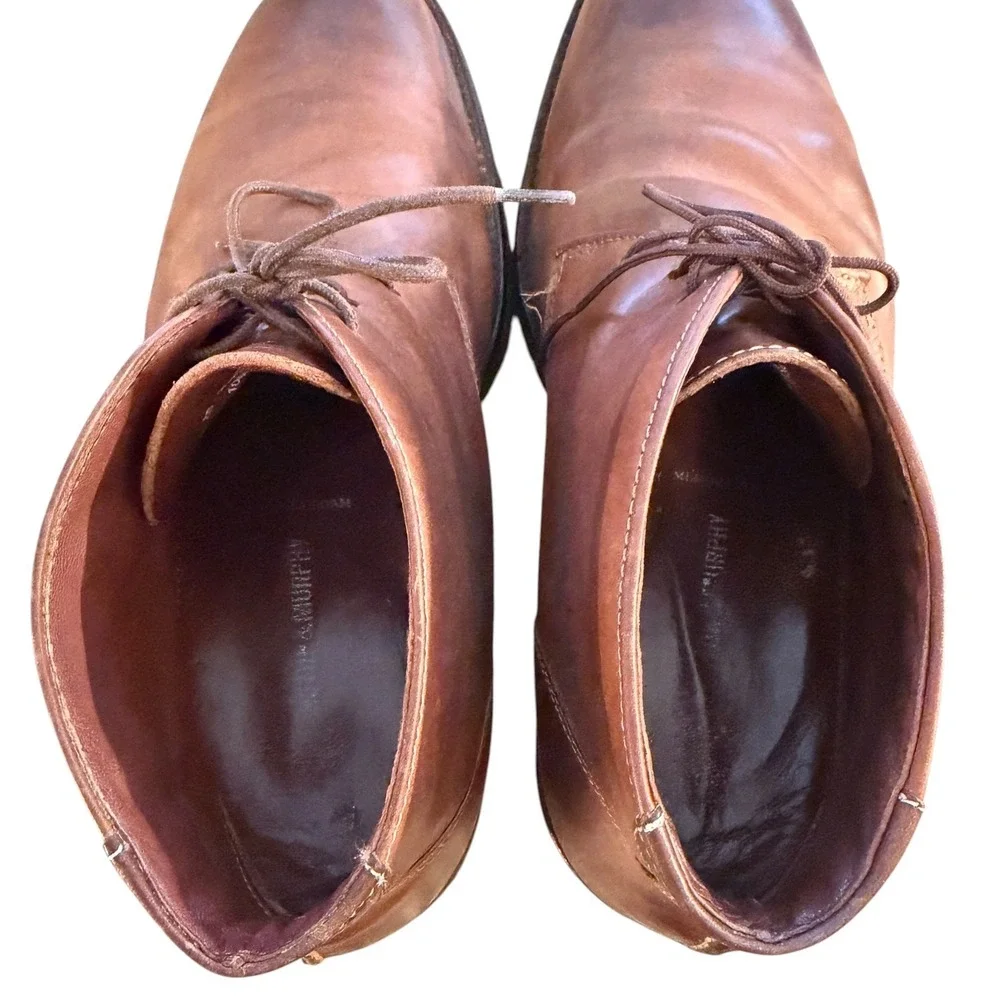 Johnston & Murphy Copeland Chukka Boots Mens Size 10 Tan Brown Tumbled Leather